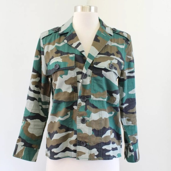 J Crew Camouflage Utility Shirt Jacket - Picture 5 of 6